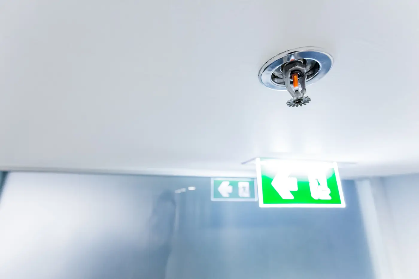 Fire Sprinkler Fireplace in the office for safety and to reduce damage in case of fire